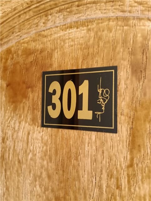 Detalle de la puerta de la habitación 301